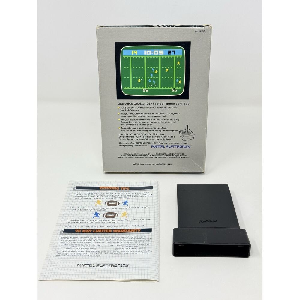 Super Challenge Football Atari 2600 Complete CIB Tested - Picture 2 of 8